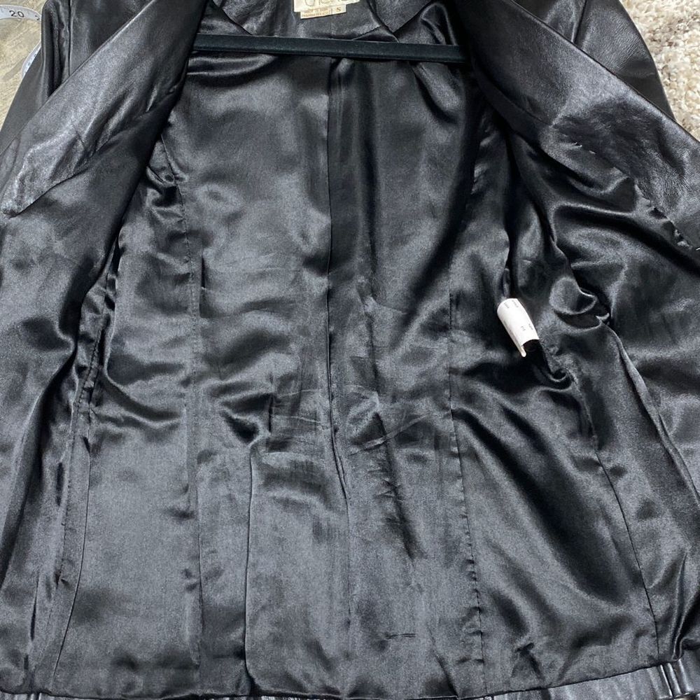 Cache Black Leather Jacket Size Small - Picture 5 of 9